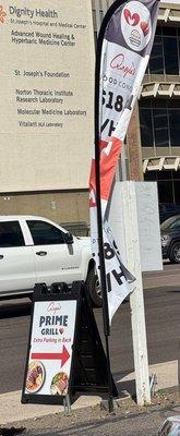 Outdoor "Sandwich" Board and Flag