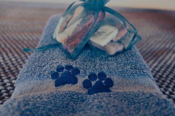 Doggy towels and treats