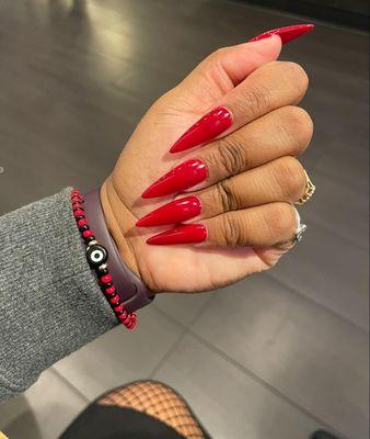 Gel X extensions #gelx #manicure #red #biosculpture