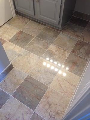 Marble Tile Installed by A1 Flooring