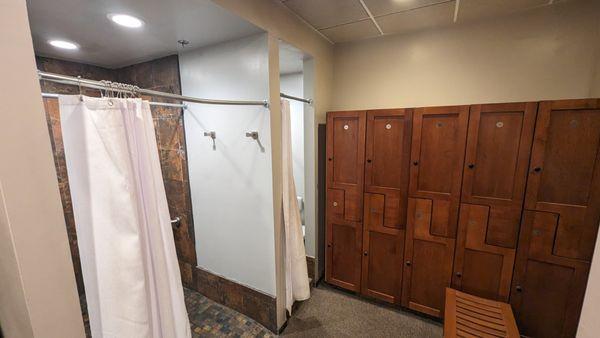 restrooms and showers in the 2nd building