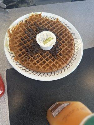 Waffle with chocolate chips