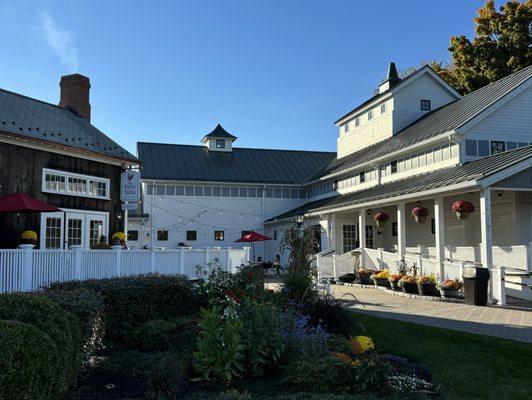 Some of the buildings on the property