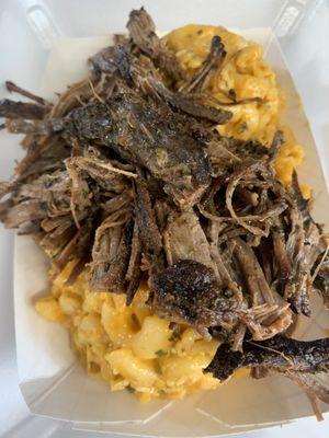 Loaded Mac and cheese with Beef Brisket