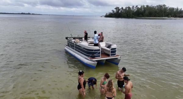 Party Barge @ beer can island sandbar