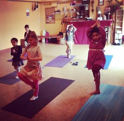 Tree pose in our YFK studio class!