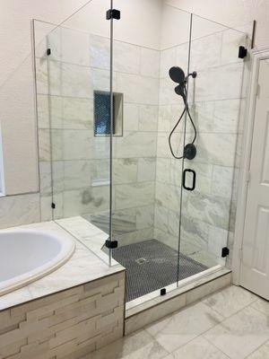 Marble shower / tub remodel