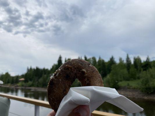 Free blueberry donut