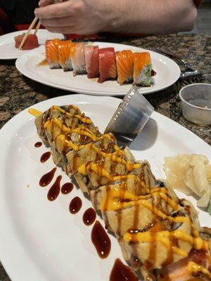 Godzilla Roll & Rainbow Roll