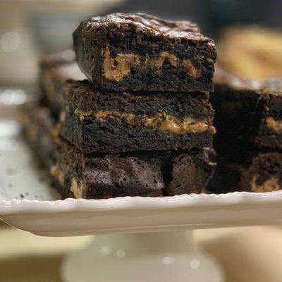 Peanut Butter Stuffed Brownies