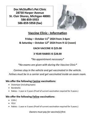 Vaccine Clinic
Save the date.