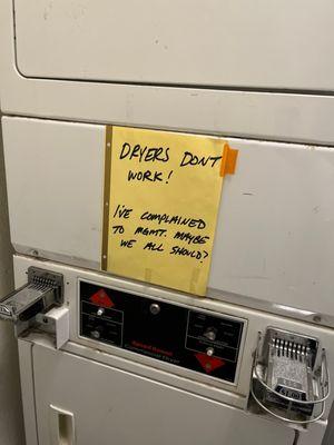 Broken dryer