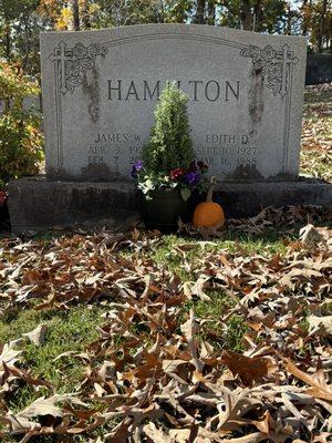 Visiting mom and dad.  How blessed I am to have had such wonderful parents.