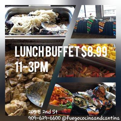 Come and Join us for our Lunch  Buffet from Tuesday-Friday from 11:00am to 3:00pm