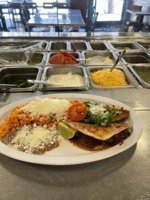 Queso-birria plate