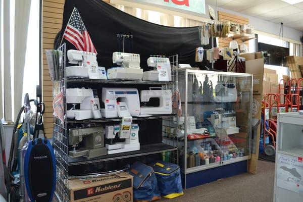 We also offer a range of quality sewing machines, sewing accessories and sergers to meet the needs of home sewers and for commercial use!