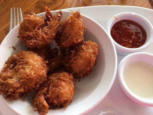 $15 coconut shrimp app w/great lime coconut sauce