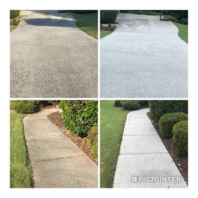 Before/After. Want to increase curb appeal? Heitkamp Pressure Washing can help!