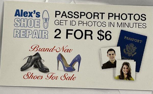 2 for $6 passport photos