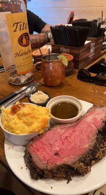 Prime rib and cheesy potatoes!