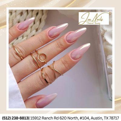 Embrace elegance with this stunning, soft pink nail design! Perfect for any occasion 
   !