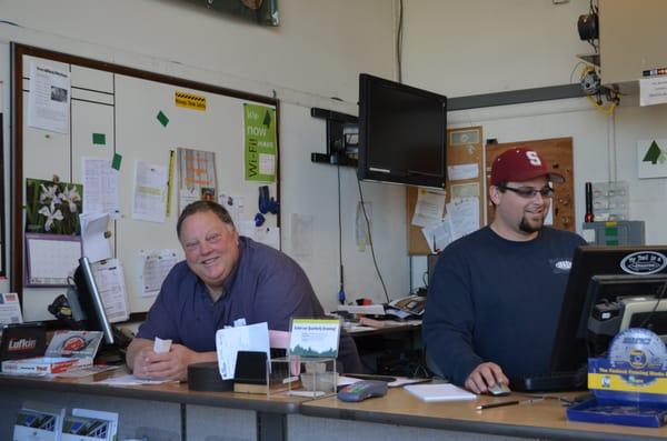 Big Creek Lumber's cheerful and helpful front counter and sales staff.