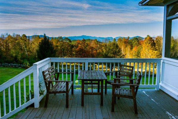 Deck off the porch of the Main Inn.