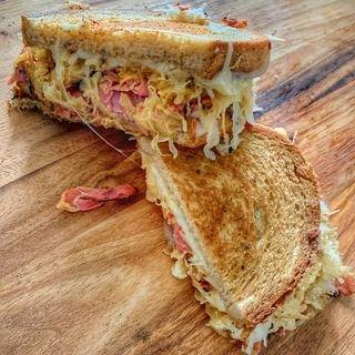 Our savory Pastrami Reuben