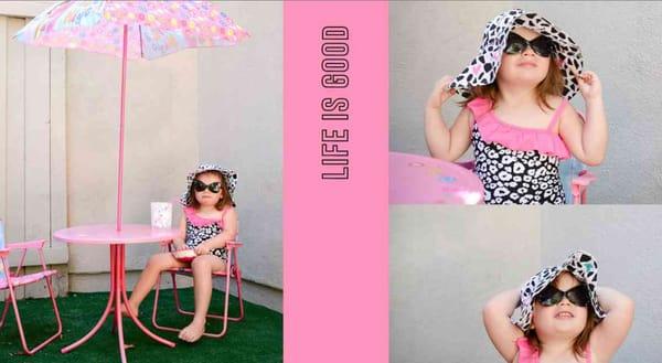 Fun Children's photography inspired by fashion!  That's a DVF for Gap swimsuit she's rocking!