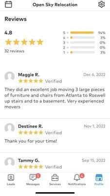 Reviews from different businesses platforms