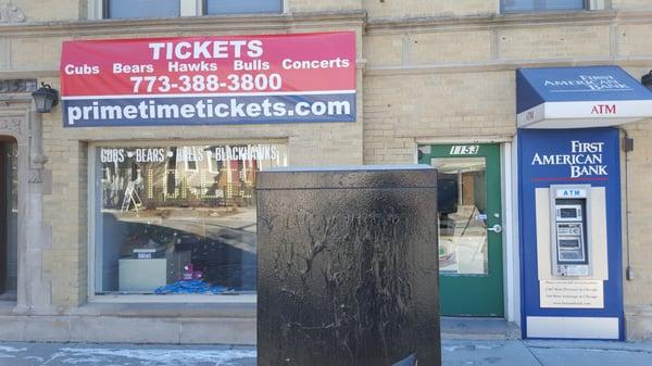 Main office located at the ground floor on the SE Corner of Addison and Racine. Call us for tickets @ 773-388-3800