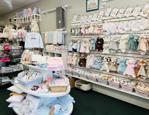 All the baby gift items you could possibly think of & perfect for personalizing with quality, long lasting embroidery done in house.