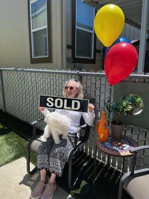 Mom and pup on closing day