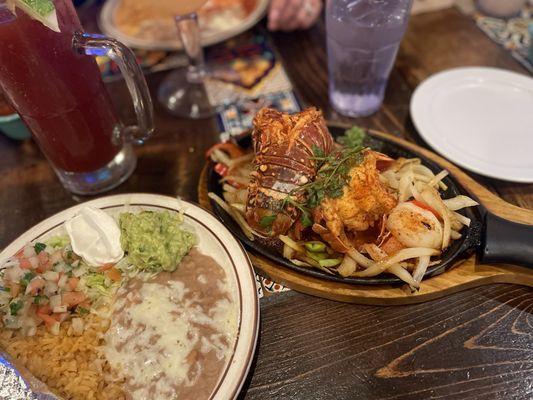 Lobster Fajitas & Michelada