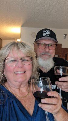 Cheers to 40 years of marriage.