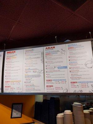 Great concept of counter order Indian and Asian dishes