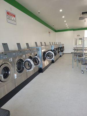 We have brand new washing machines in 4 different sizes: 2 load, 3 load, 4 load, and 6 load machines.