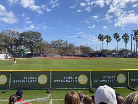 View from the outfield bleachers