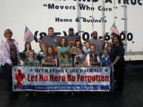 We moved 26,352 boxes of girl scout cookes for Operation Care Package!