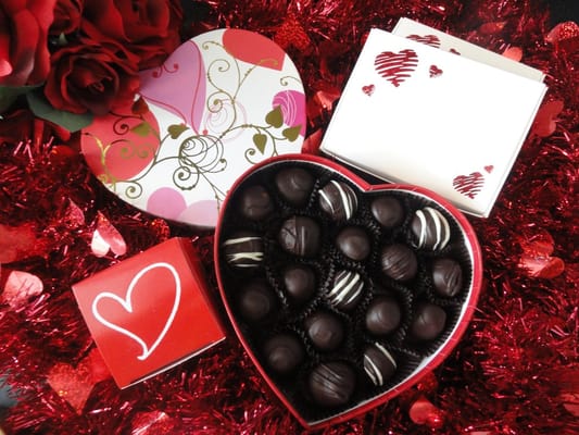 Chesapeake Chocolates features assorted varieties and boxes for Valentine's Day