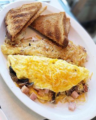 Ham and cheese omelette