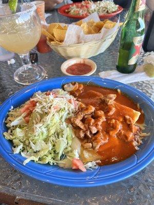 My yearly Enchiladas Rancheras meal at Veracruz , oh and a Texas margarita!