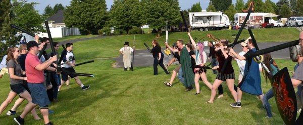 live-action role-playing boffer soft combat larp team activities fun