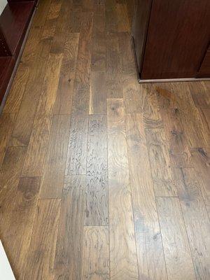 Wood floors in the closet