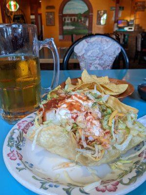 Taco Salad and an ice cold cervaza.