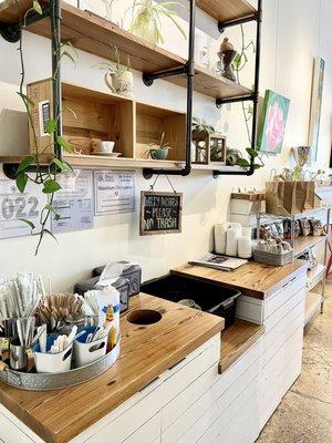 Condiment station - industrial farmhouse vibe