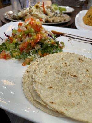 Tortilla and Salad