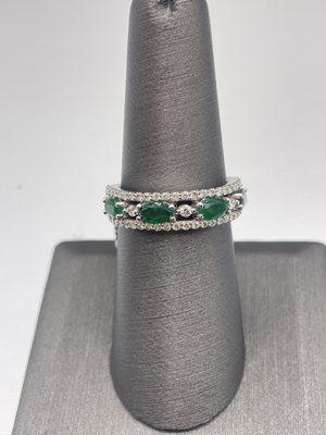 Emerald and Diamond band