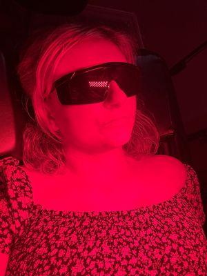 Red light therapy is also provided for hair and skin services. Ask our owner Cayla for more details!