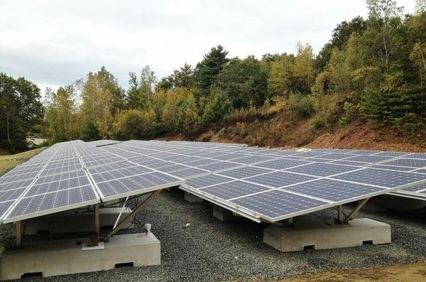 Commercial Ground Mount Solar PV array installed by Northeast Solar. northeast-solar.com